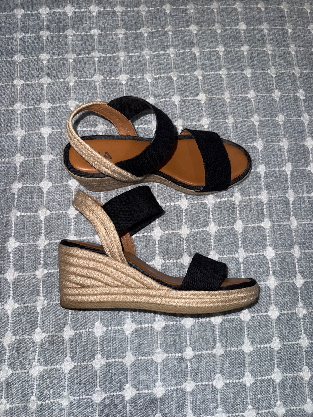 MIA Black Espadrille Wedge Sandals - Women's Summer Heels